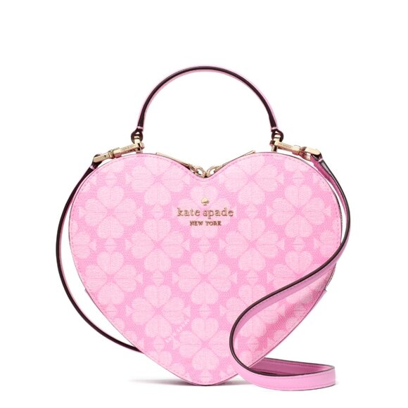 New Kate Spade Spade Flower Love Shack Heart Crossbody Parisian Rose - Picture 1 of 5